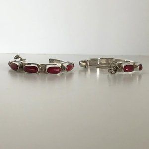 Silver 925, Coral Earrings